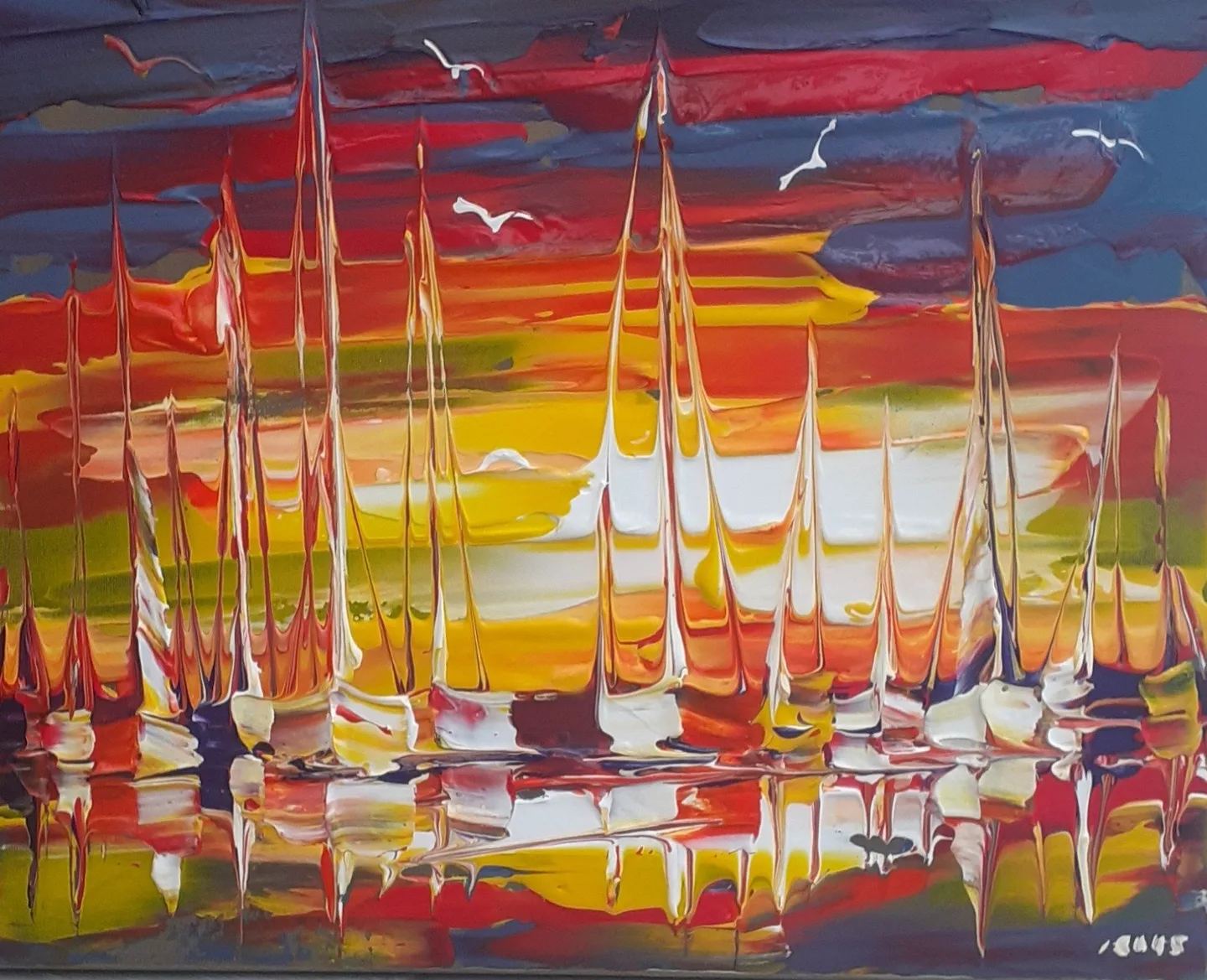 Original painting Janusz Kik (XX-XXI) - Matin Chaud