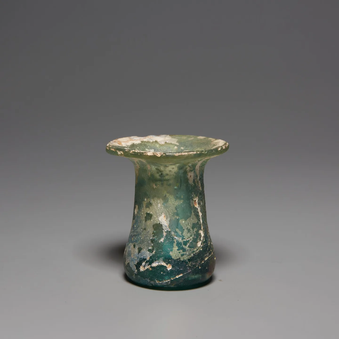 Ancient Roman glass bottle. 3. century AD